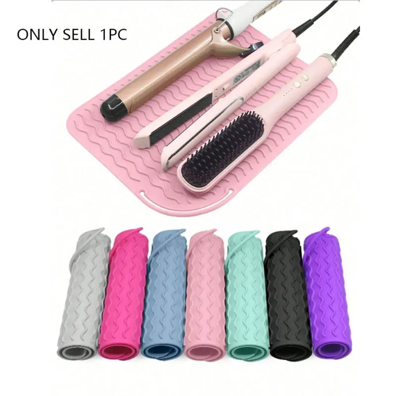2pcs Piece Set Of Large Heat-Resistant Silicone Pad Cover, Portable Travel Pad Cover, Suitable For Curling Irons, Flat Clips,