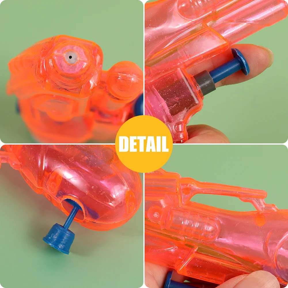 Mainan pistol air anak-anak, 1/2/3/4 buah pistol air Mini transparan pistol air anak-anak musim panas luar ruangan melawan pantai Kolam Renang permainan Blaster mainan