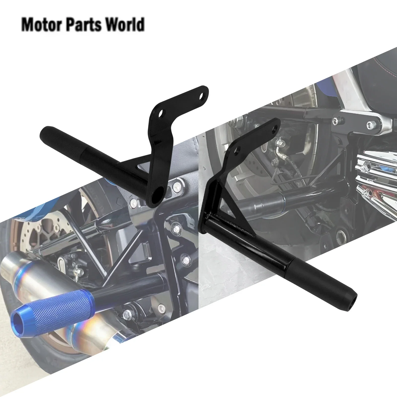 

Motorcycle Rear Crash Bar Guard Protection Passenger FootPeg Frame Slider Bumper Protector For Harley Softail Fat Boy Low Rider