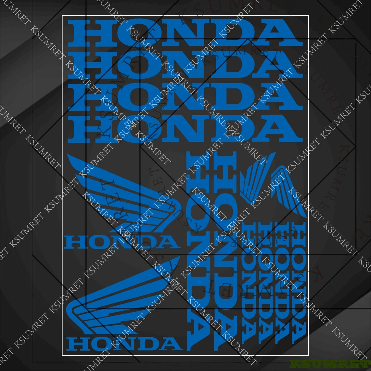 لهوندا دراجة نارية ملصق الشارات خوذة شعار مجموعة