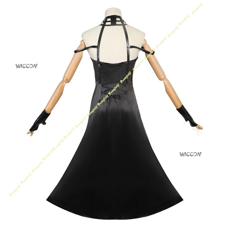 Traje de Anime Yor Forger, disfraces de Cosplay, peluca para niñas, vestido de mujer de Halloween, conjunto de accesorios de lucha de zapatos sexys negros para fiesta de Navidad