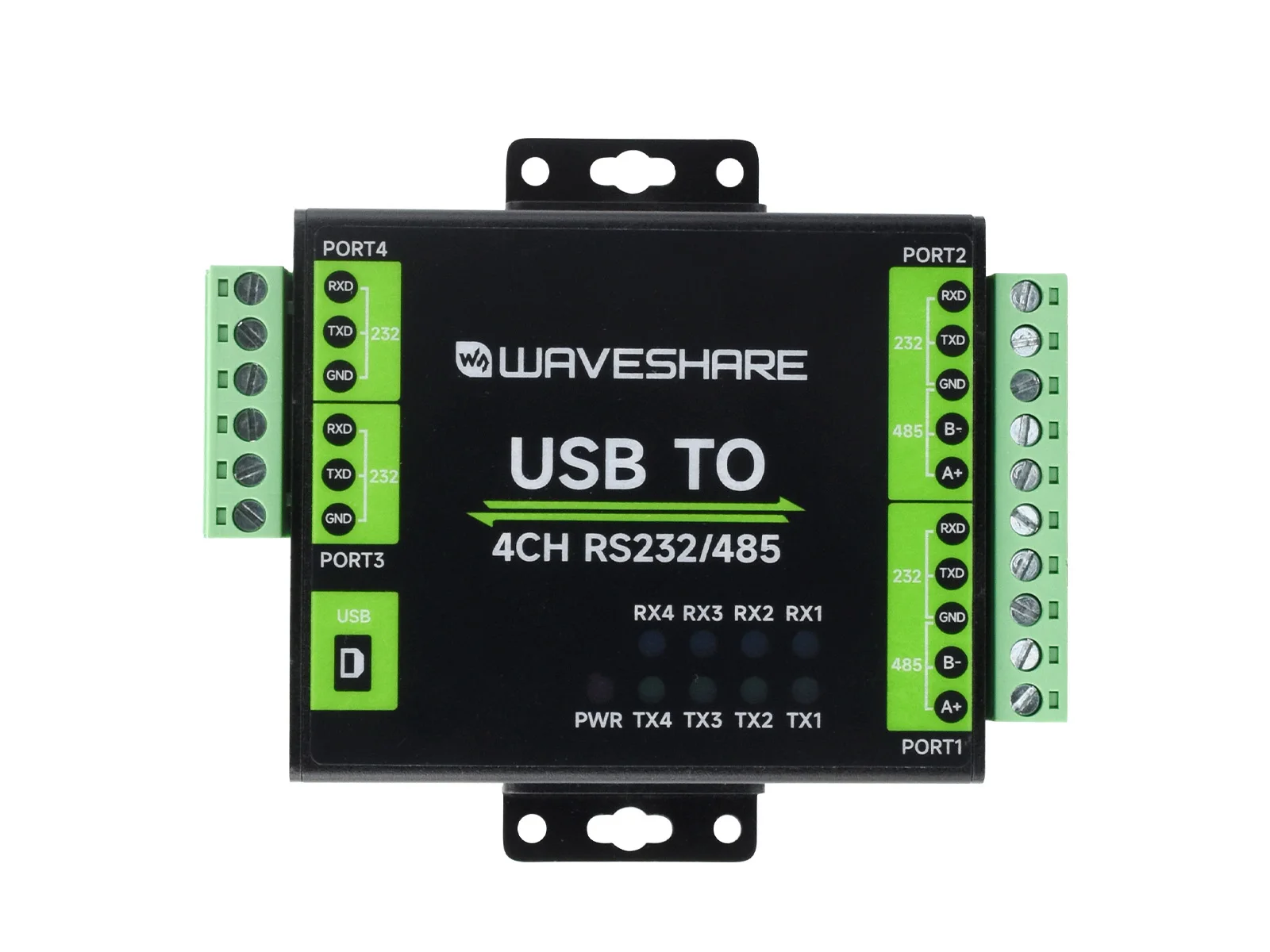 Convertidor USB a RS232/485 aislado Industrial, Chip FT4232HL Original, compatible con USB a 2-Ch RS232 + 2-Ch RS232/485