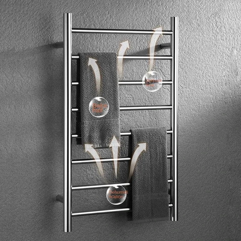 Stainless Steel Electric Towel Warmer Rail ECHOME Heated Rack Bathroom Temperature & Time Control Smart 110V/220V Energy