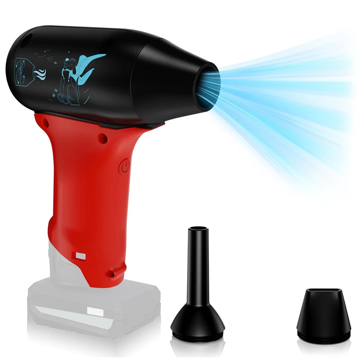 Mini Jet Blower Violent Turbo Fan for 12V M12 Battery Portable Jet Fan for Car,Keyboard Cleaning,Air Bed,Hair