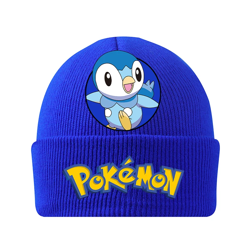 Pokemons Knitted Hat Pikachu Cartoon Anime Knit Cap Boys Girls Autumn Winter Warm Windproof Children's Hats Warmer Bonnet Gifts