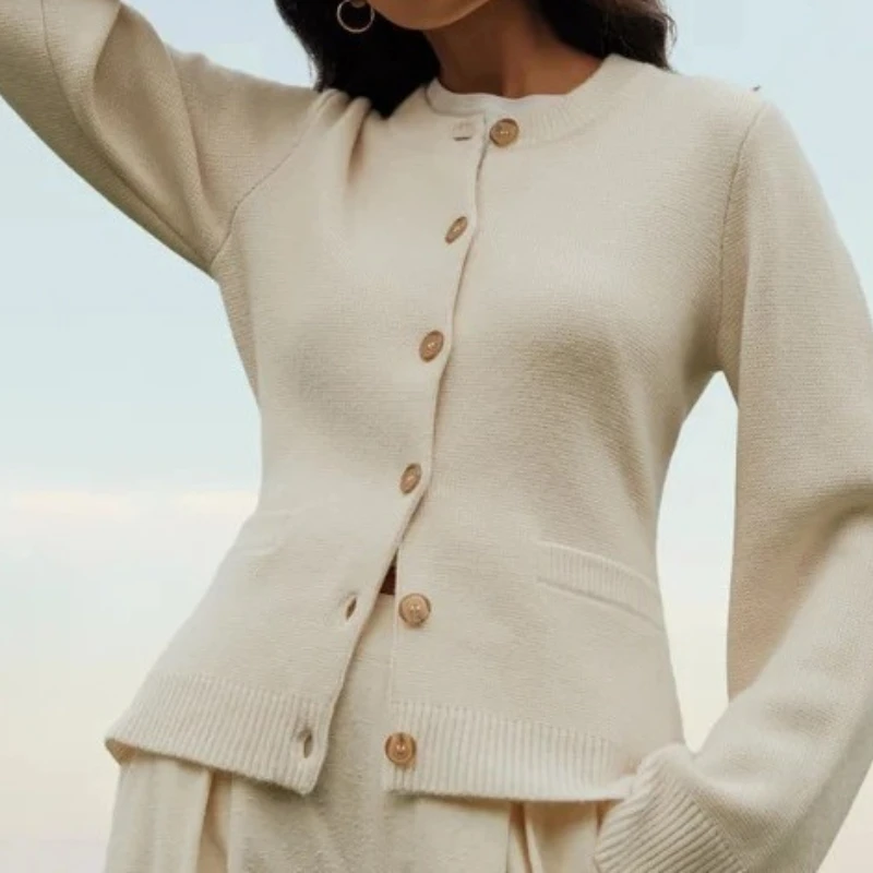 

Sweater Coat Women's Autumn and Winter Soft Waxy Lazy Wind Knitted Cardigan