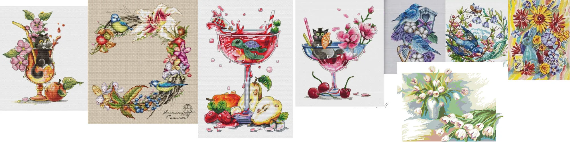 Counted Cross Stitch Kit for Embroidery, Handmade Needlework, 14CT Cross Stitch,-- Messenger of Spring - Swallows 36-34