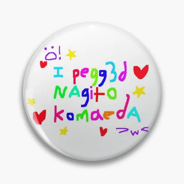 Nagito Komaeda P3Gg3R  Soft Button Pin Fashion Creative Funny Jewelry Metal Gift Cute Collar Badge Women Clothes Lapel Pin Decor