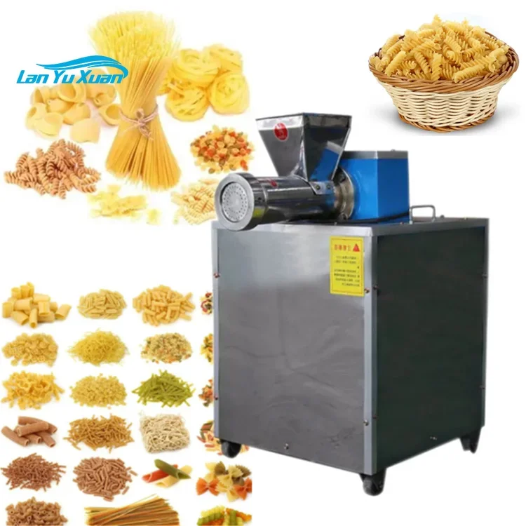 With Different Molds Spaghetti Macaroni Pasta Maker Hollow Tube Noodles Forming Machine Processing Macaroni Pasta Making Machine