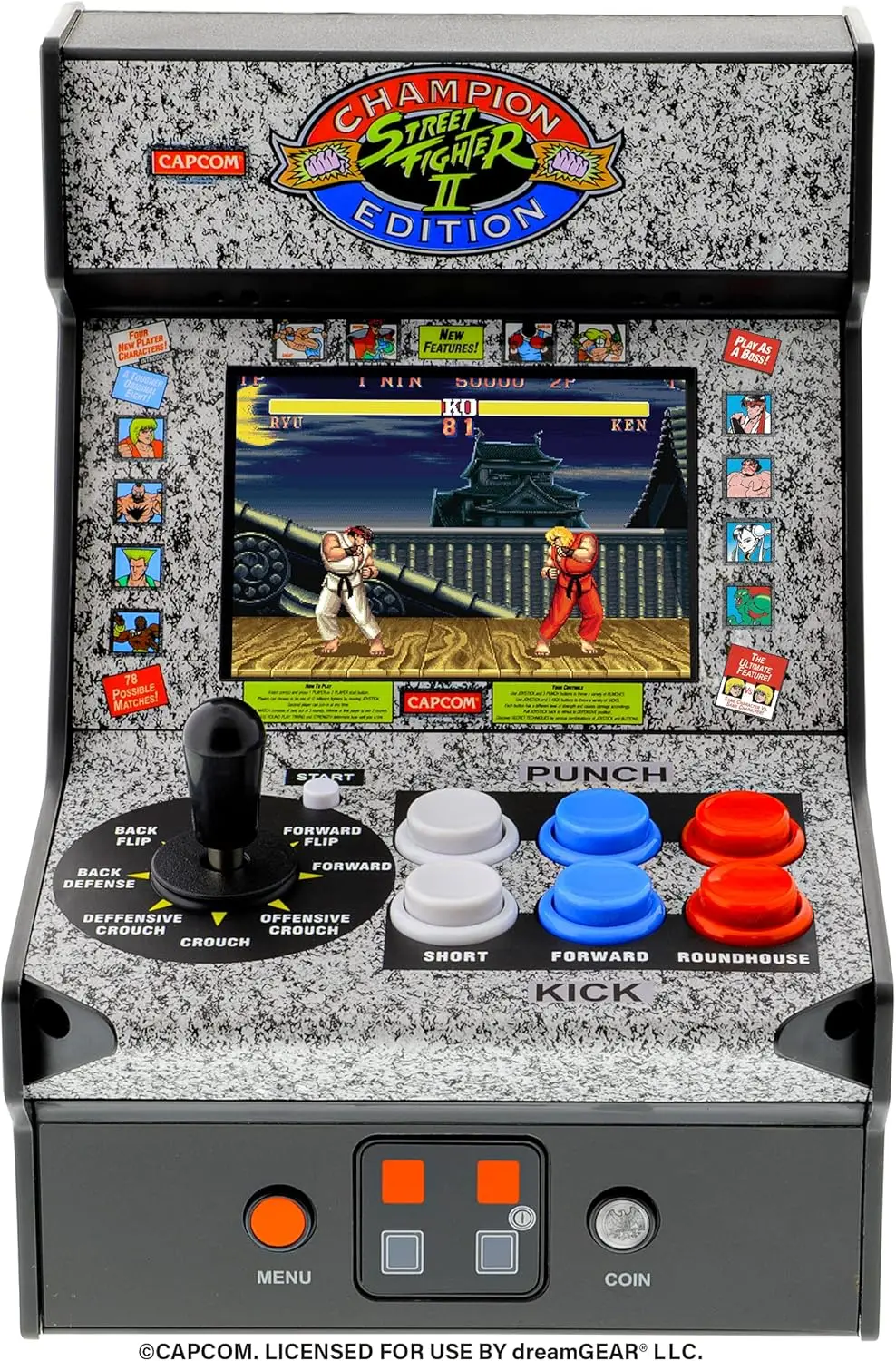 

Street Fighter 2 Micro Player with Multiplayer Link, 7.5 Inch Collectible Arcade Game