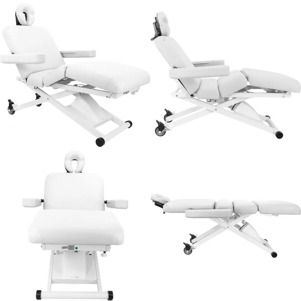 

Электрический массажный стол для спа-процедур, кушетка для массажа лица, соответствующая стандартам ADA (белый)