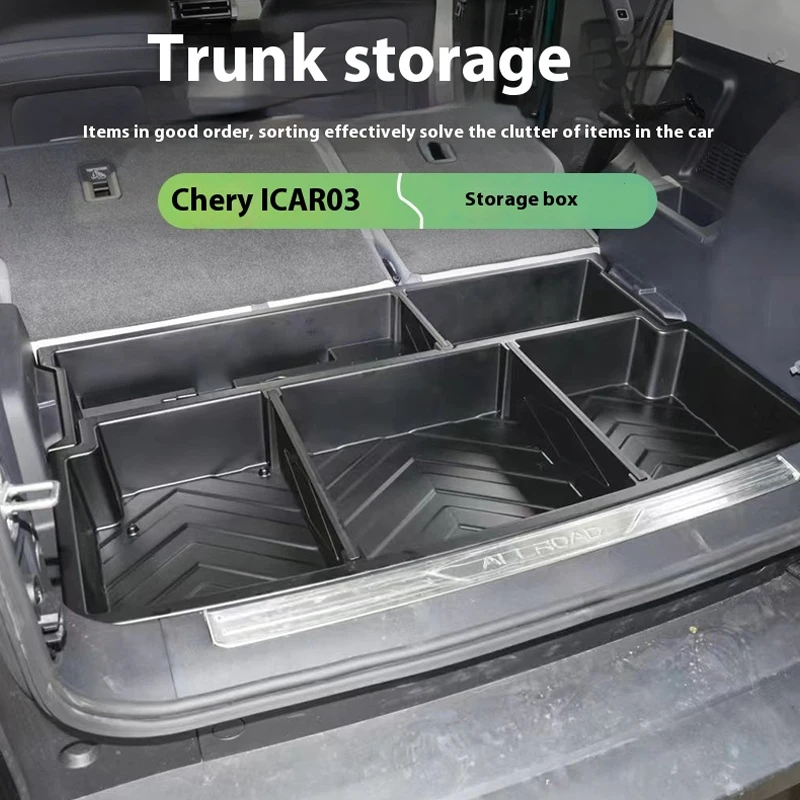 Aksesoris Interior Mobil Kotak Penyimpanan Bagasi Mobil Kotak Penyimpanan Bagasi Belakang untuk Aksesoris Chery Icar 03 Jaecoo J6