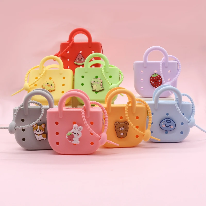 Monedero para niños DIY con agujero pop de silicona de moda | Bolsa de almacenamiento de hombro/bandolera para padres e hijos