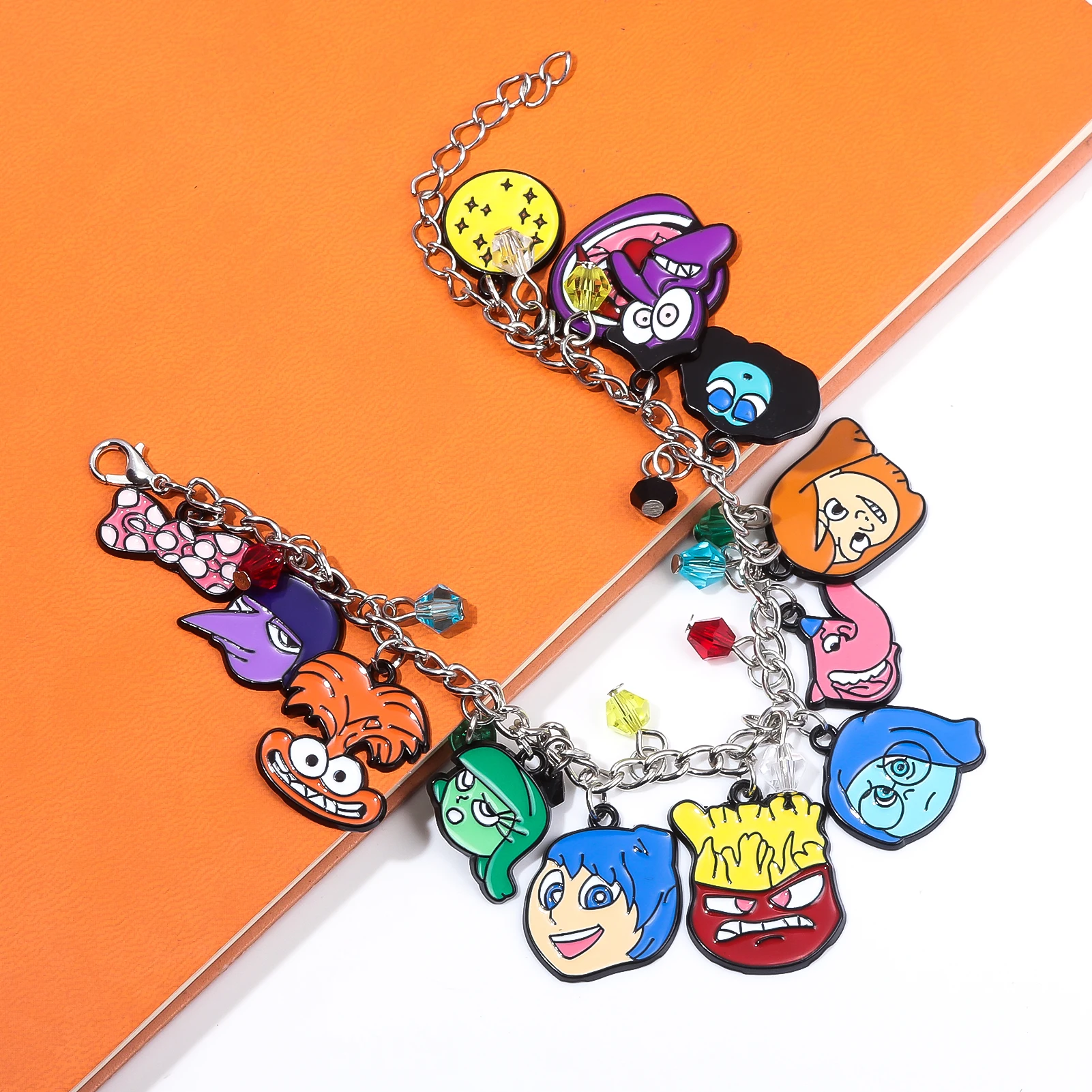 داخل خارج سحر سوار الفرح الحزن الاشمئزاز غاضب الإسورة أساور للنساء الرجال هالوين حزب مجوهرات هدية