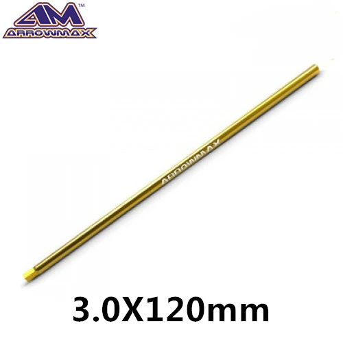 Original AM-411115/20/25/30 Titanium hardene ALLEN WRENCH 1.5 2.0 2.5 3.0 TIP ONLY 120MM Hexagon screwdriver head rc tool parts
