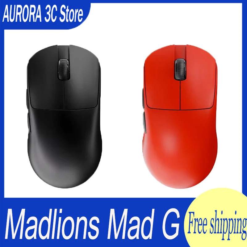 Madlions Mad G Wireless Mouse 8k Lightweight No Holes Custom Paw3395 Nordic52840 For Gaming Esports Office Mad G Max Mouse Gift