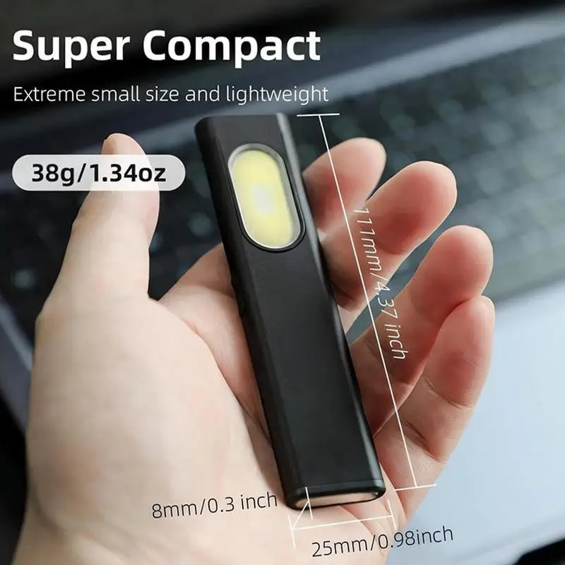 Pocket Flashlight Rechargeable Super Bright Flashlight 470LM Adjustable Brightness Flashlights High Lumens Rechargeable