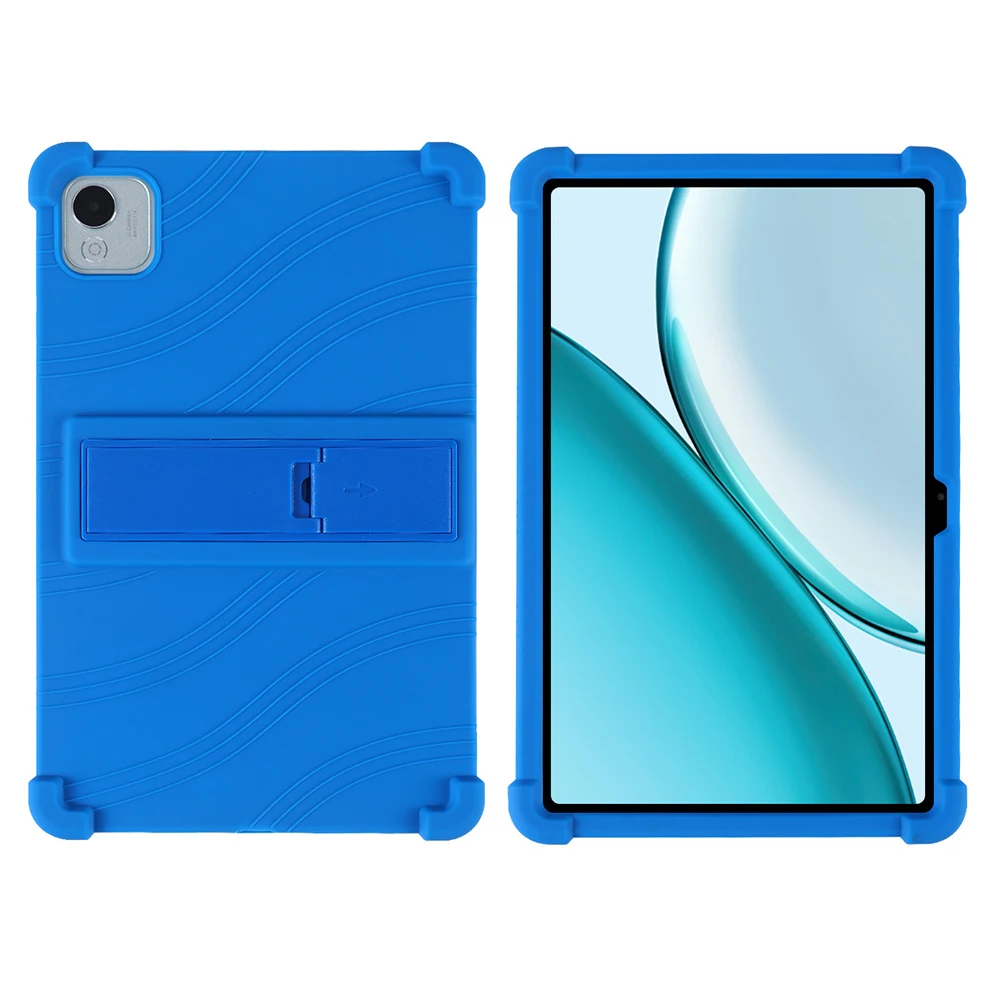 For Honor Pad X10 Pro Case Adjustable Kickstand Silicone Tablet Protective Cover - Dark Blue
