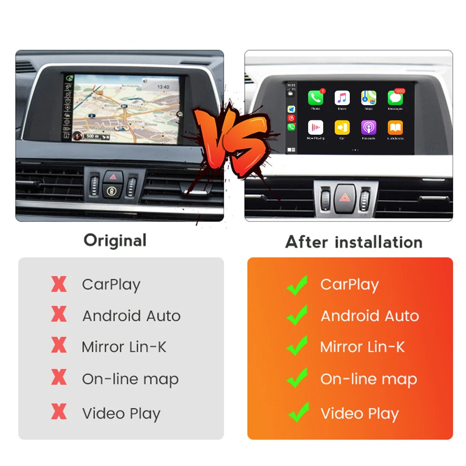 NaviFly NEW Wireless Car-Play Android Auto For BMW 1 / 3 / 5 / 6