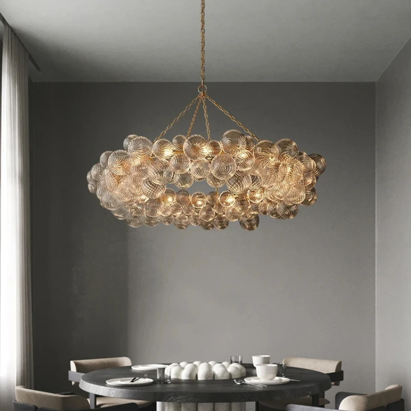 

Vintage Restaurant Pendant Light Ceiling Bubble Glass Pendant Lamp Designer Creative Bedroom Study Indoor Lighting Fixtures