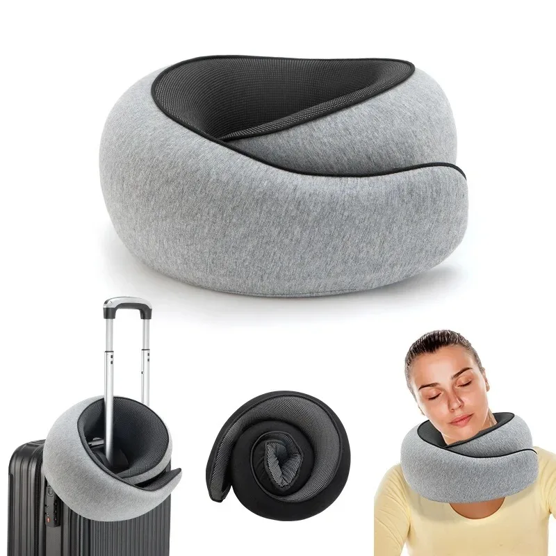 Comfortable U Shaped Neck Pillow for Travel Removable Washable Cover Compact Airplane Outdoor Nap