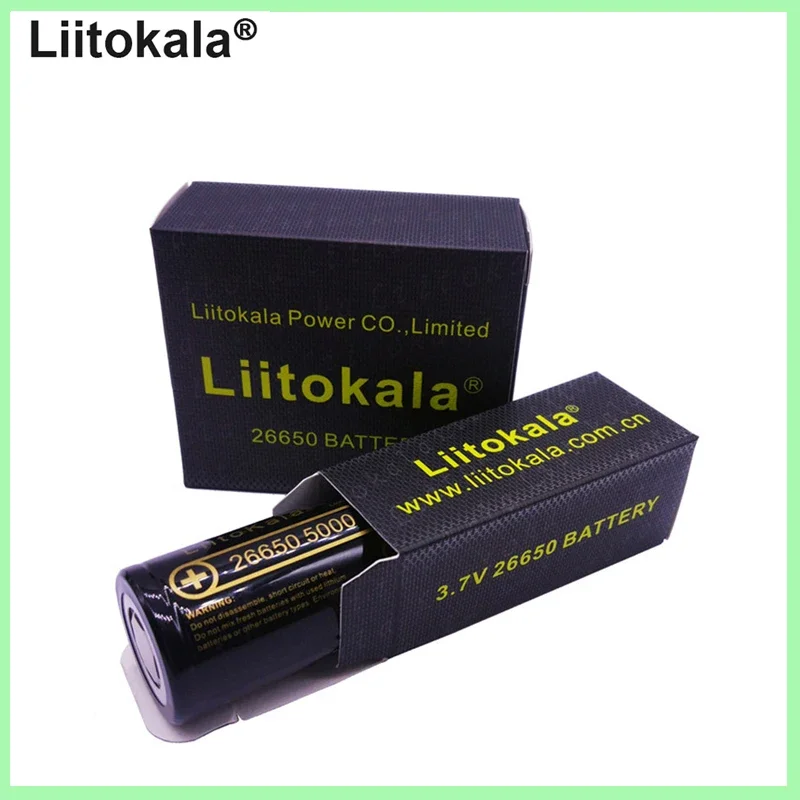 LiitoKala 26650 5000mah Li-ion Rechargeable Battery Lii-50A 3.7v 26650-50A battery  for flashligh Electric vehicle Tricycle