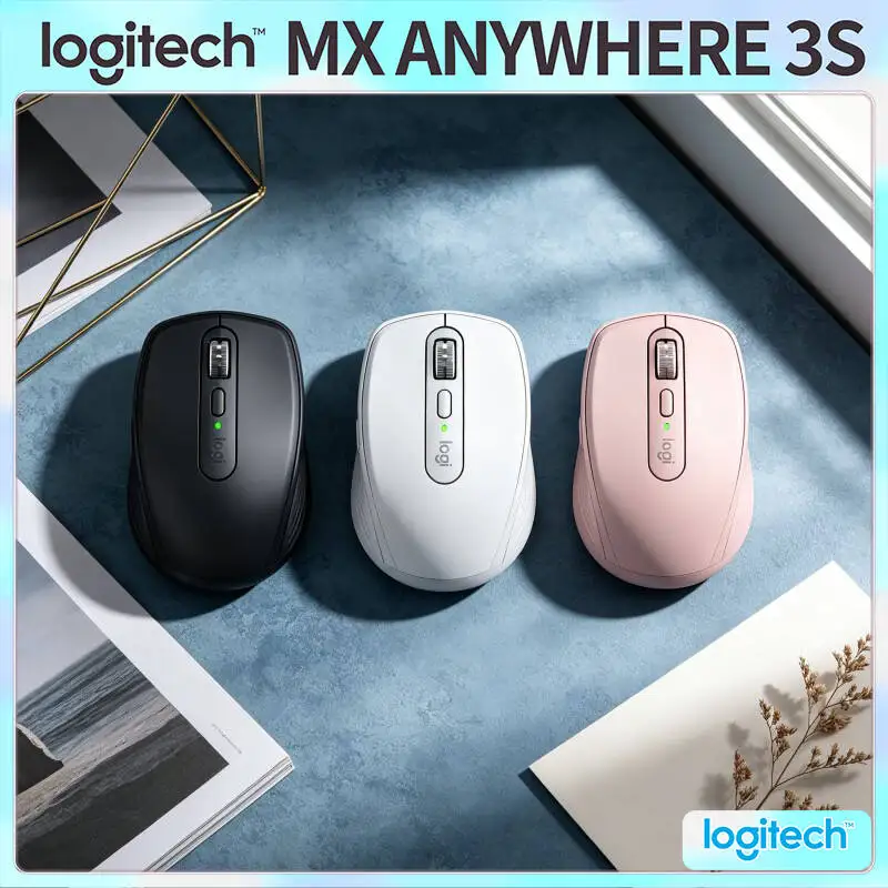 Travel MX Anywhere 3S - 8K DPI, 3-Device Bluetooth, Quick Charge, Perfect for Pet Short Trip & On-site Task
