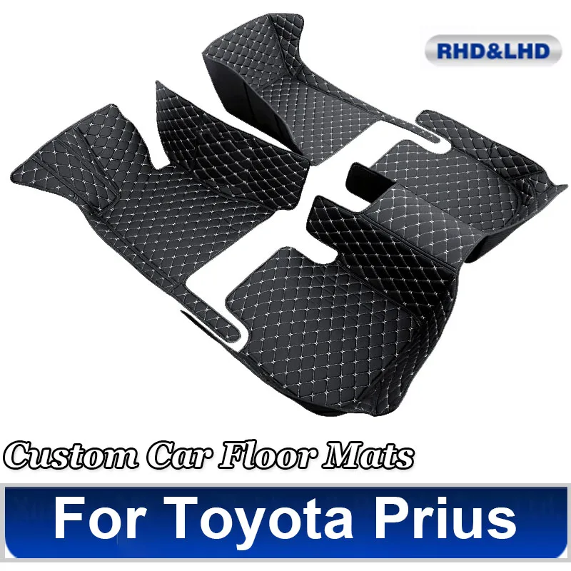 Car Floor Mats For Toyota Prius 2012 2013 2014 2015 2016 2017 Custom Auto Foot Pads Automobile Carpet Cover Interior Accessories