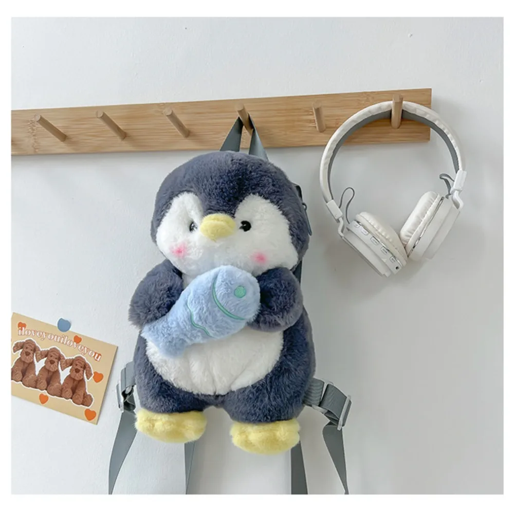 新しい可愛いぬいぐるみおもちゃ、流行の漫画ペンギンリュック、学生女子向けぬいぐるみ動物ショルダーバッグ
