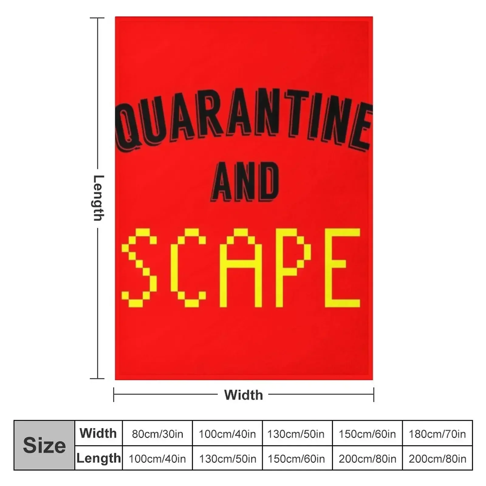 Quarantine And Scape Throw Blanket bed plaid Blankets For Sofas Cute funny gift Bed linens Bed Blankets
