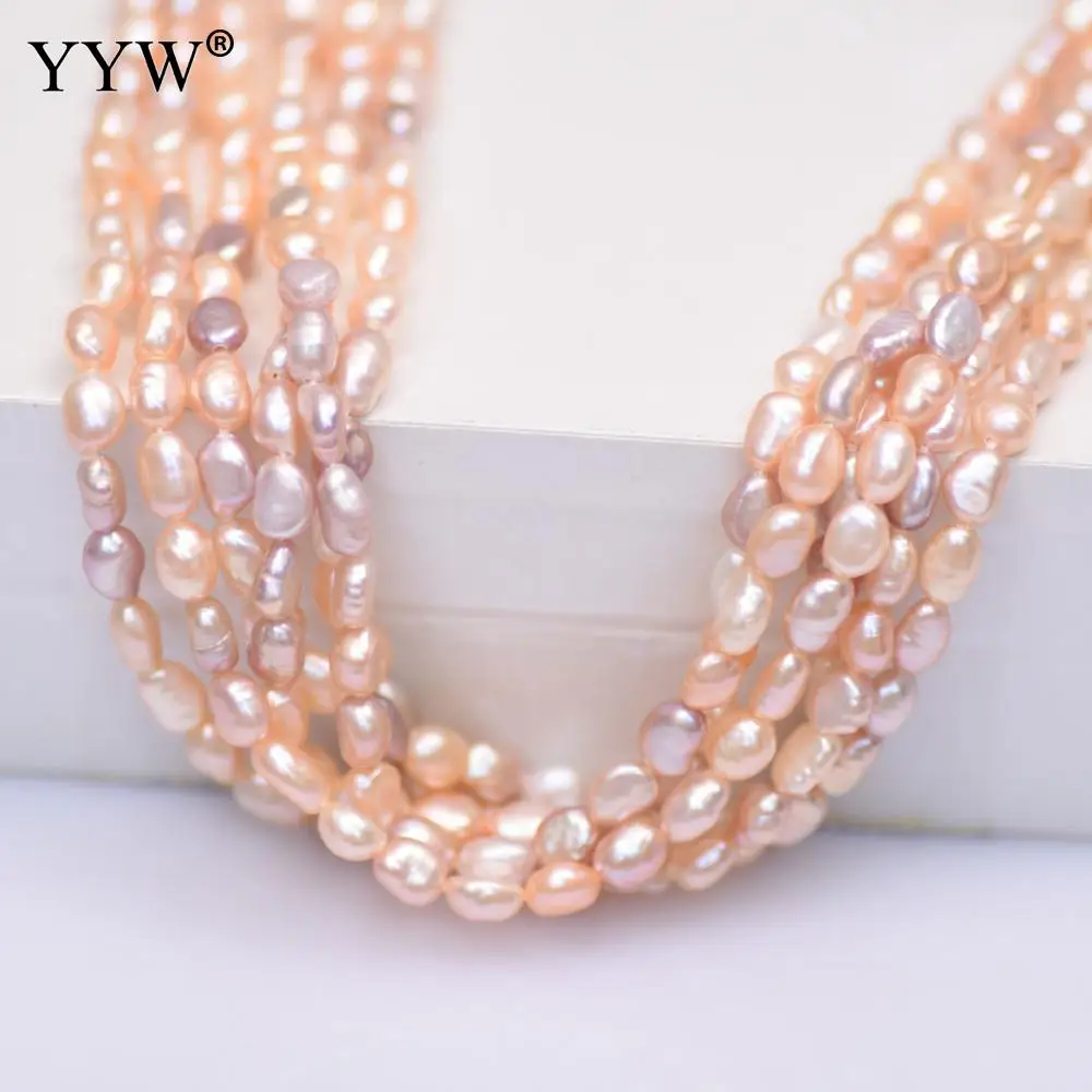 

Cultured Baroque Freshwater Pearl Beads Wedding Pearls multi-colored 5-6mm Jewelry Handmade Making DIY Necklace Bracelet