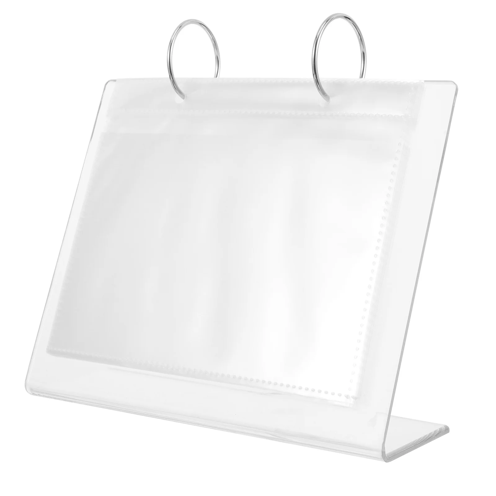 حامل ملصقات الأظافر، تصميم شفاف للصفحة الداخلية، مثالي لعرض ملصقات فنية للأظافر، ألبوم مدمج وخفيف الوزن