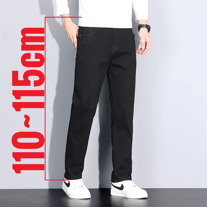 2026 New in Tall Men Clothes Sale Store Extra Long Denim Pants Straight Leg Jeans Length 114cm 115cm 115 190 Cm Thin Young XJ372