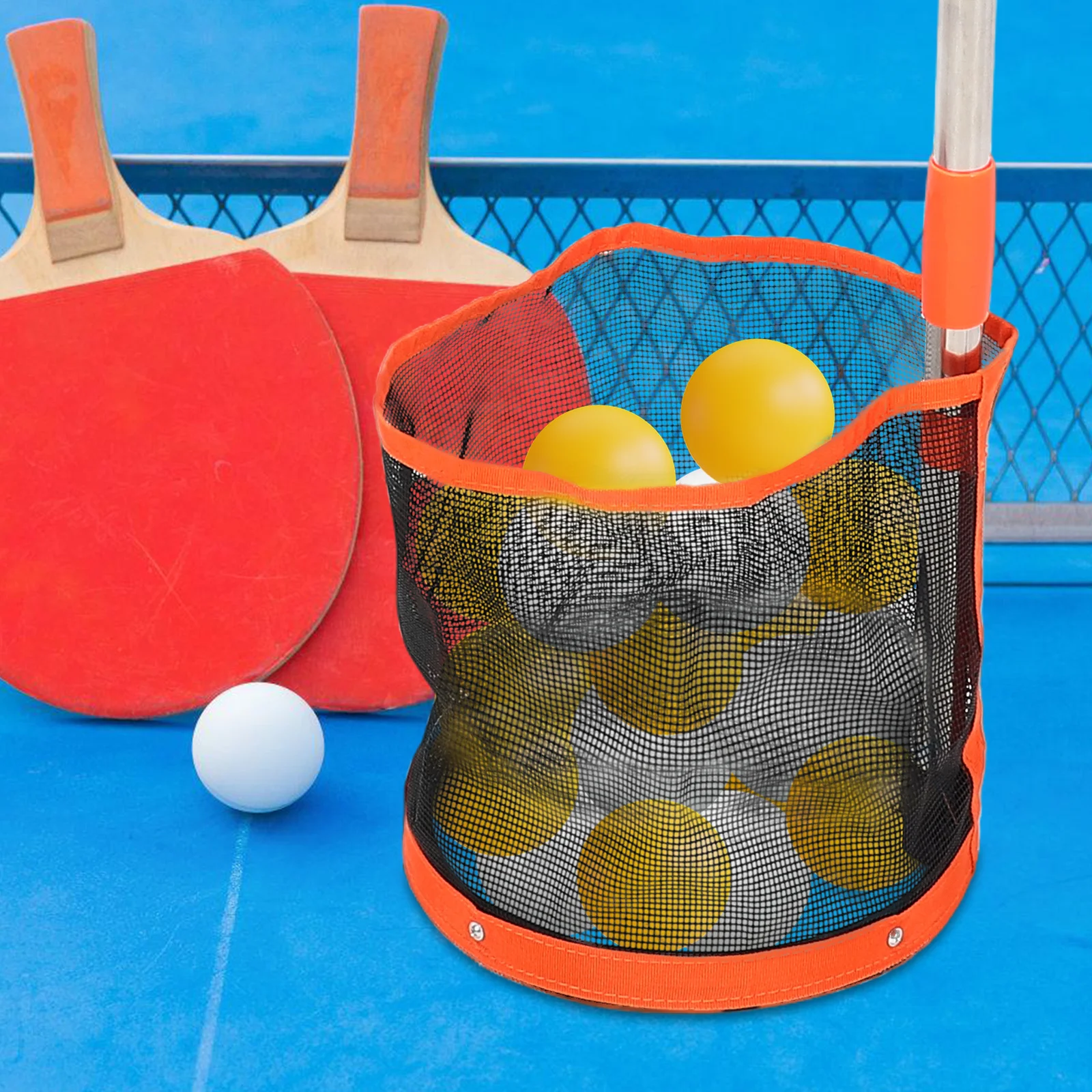 

Durable Table Tennis Ball Collector Long Handle Adjustable Practical Sports Equipment Fast Pickup Time Saving Convenient Tool
