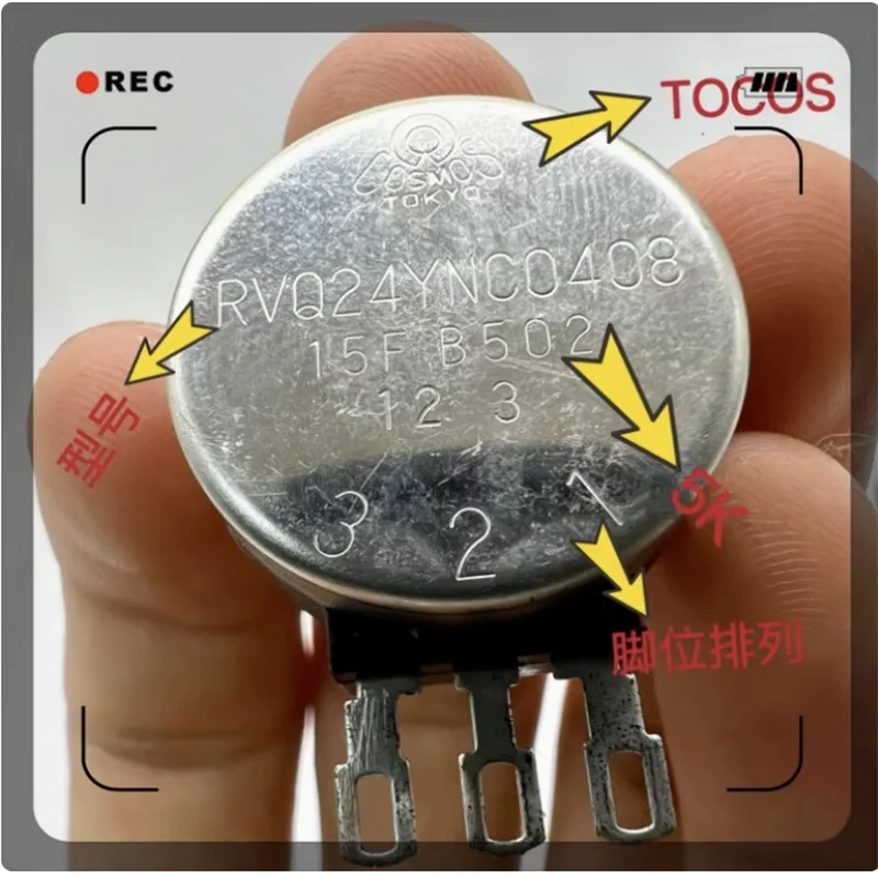 1 PCS original Japanese TOCOS game console potentiometer RVQ24YNC0408B502 axis length 15 half axis rotation 360 degrees