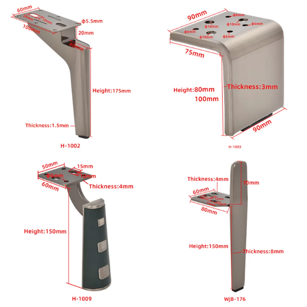 OEM Custom Stair Hardware, Metal Sofa Legs, Various Furniture Legs, Tripod Legs for Cabinets, CNC Machining Center