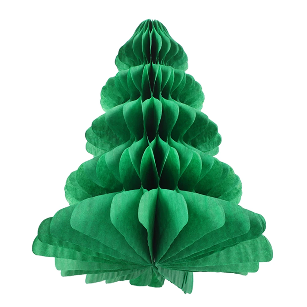 

Honeycomb Paper Christmas Tree Decorations 3D Foldable Party Home Garden Xmas Hanging naments Holiday Centerpieces