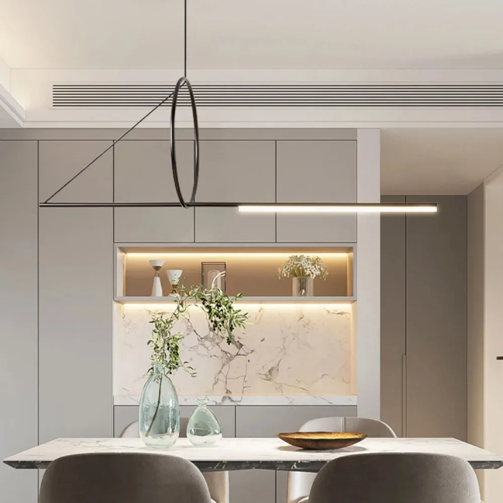 Lampe LED Suspendue au Design Minimaliste Moderne, Luminaire Décoratif d'Nik, Idéal pour une Salle à Manger, une Cuisine ou un Bar