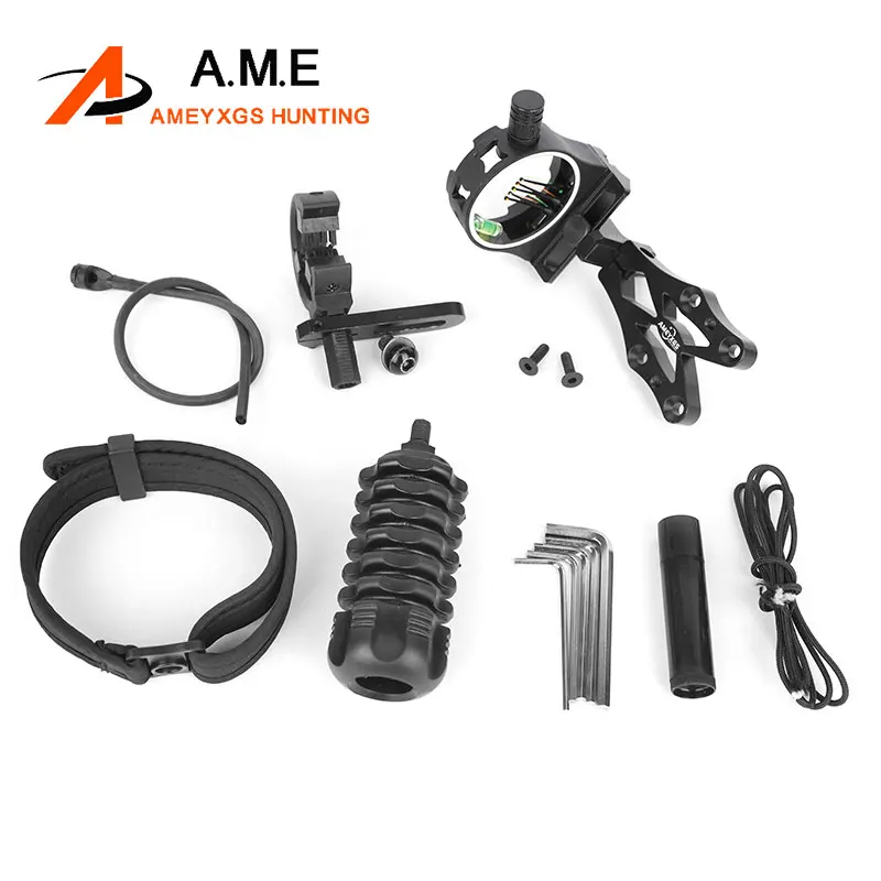 

Compound Bow 5 Pin Sight Brush Arrow Rest Shock Absorber Cable Peepsight for Compound Bow Hunting Archery Shooting Set