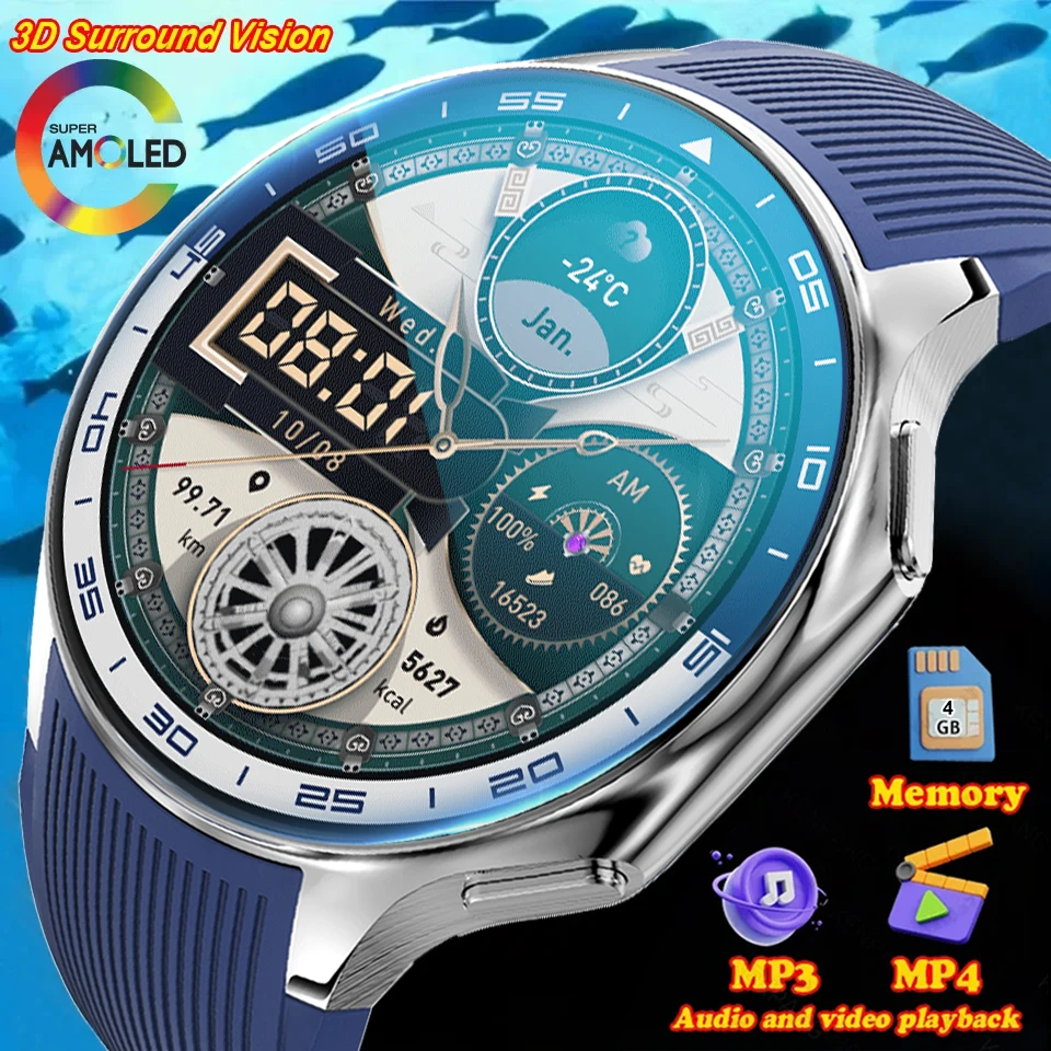 

Sapphire High-End Business Watch For HUAWEI OPPO Watch X 4G Large Memory Album Smartwatch Men Sports Fitness Waterproof Bracelet
