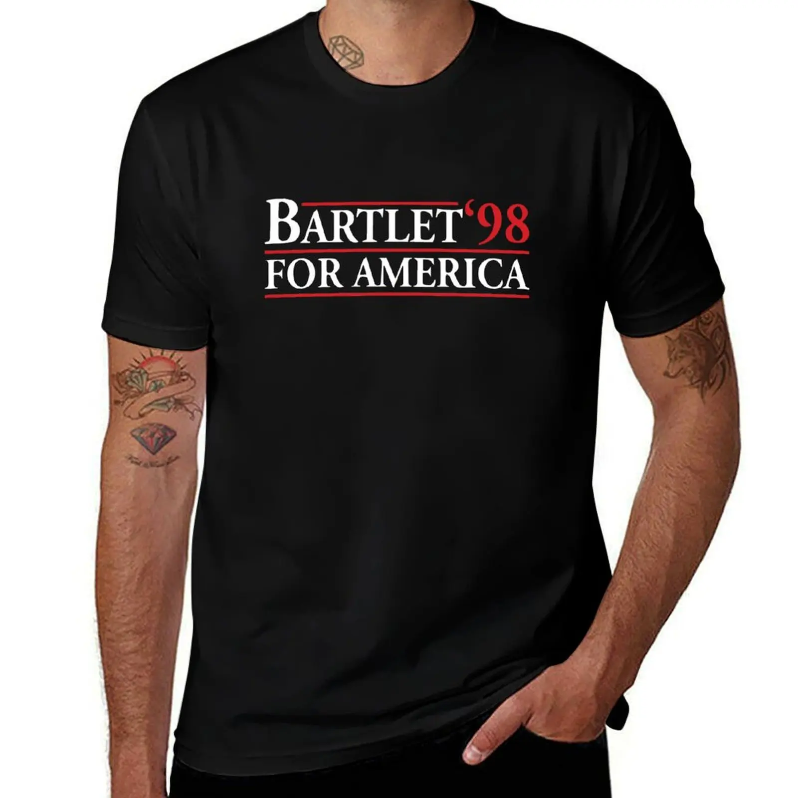 Bartlet for America (white variant) T-Shirt Blouse graphic shirts men clothing