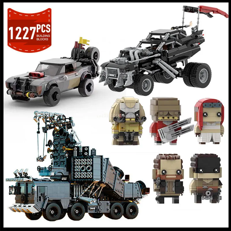 MOC Mad Maxed War Riged Gigahorsed Reisigered Car Model Movies Speed Champion Vehicle Brickheadz Immortan Joer Toys Bricks Gifts