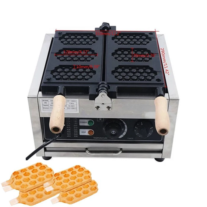 OEM Commercial Honeycomb Shape Waffle Maker 220v/110v Bakery Use Waffle Making Machine