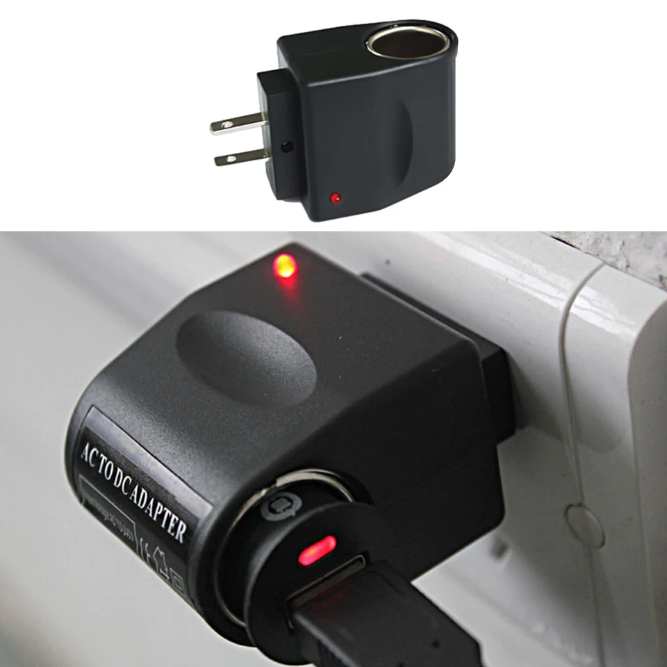 220V AC To 12V DC Car Cigarette Lighter Wall Power Socket Plug Adapter  Converter EU US Plug New Dropping Shipping