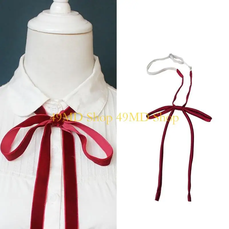 49MD Fashion Knot Bowknot Neckties for Taking Photo Teens Girls Uniform Necktie