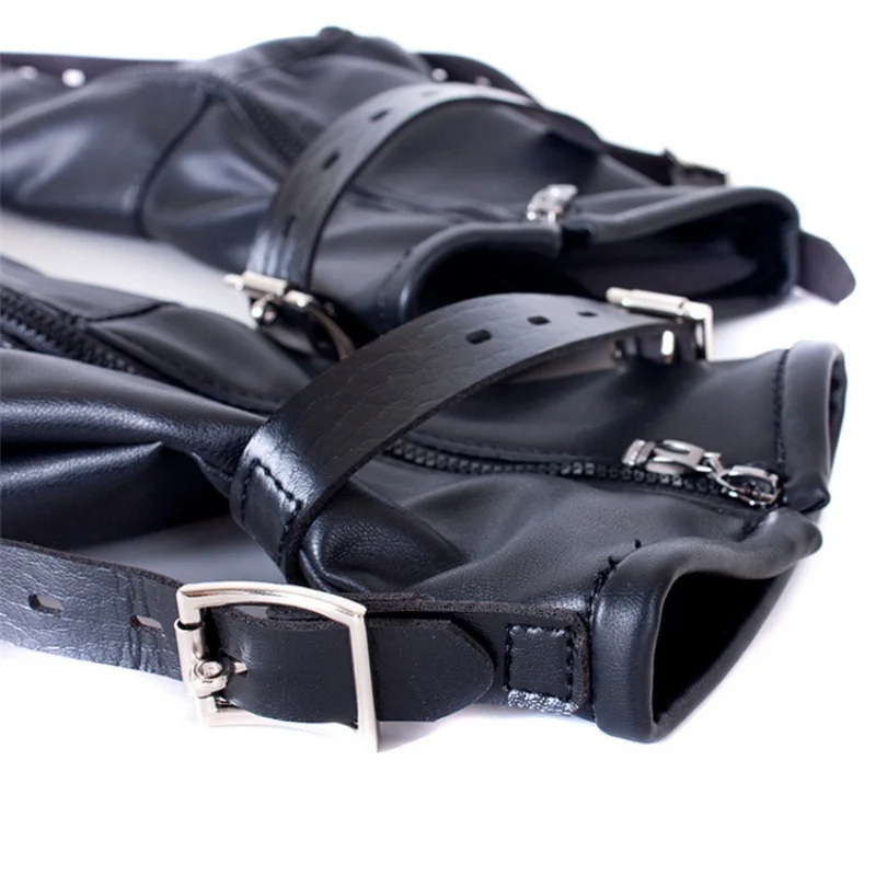 Adjustable Leather Ankle Cuffs And Role Play Gloves Bondage Set_voghion.com