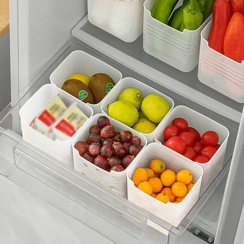 Fridge Door Storage Box Food Fresh Refrigerator Organizer Bin Food Container Kitchen Fruit Spice Vegetable Box Shelf Basket