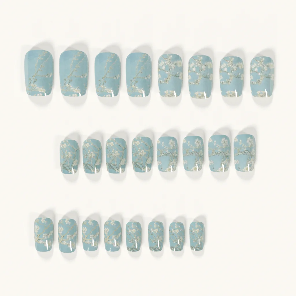24 szt. Średnie Kwadratowe Paz – Nail Art Van Gogh recenzja i cena