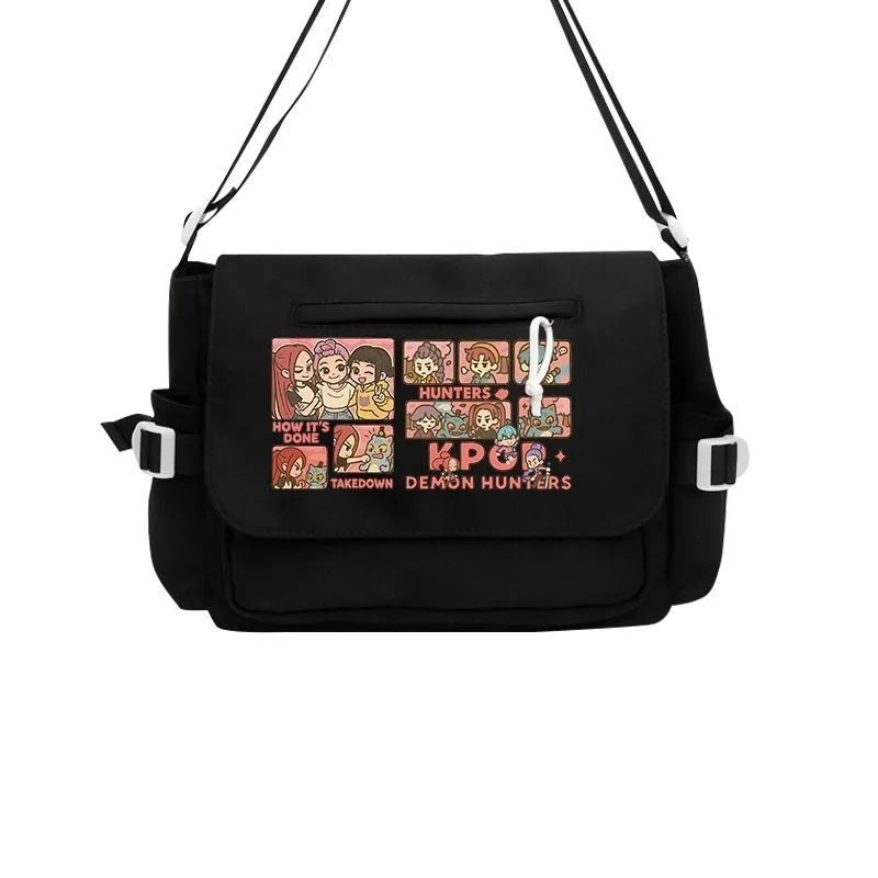 KPop Demon Hunters Anime Cartoon Rumi Mira Zoey schoudertas, modieuze eenvoudige casual draagbare crossbody tas voor mannen en vrouwen