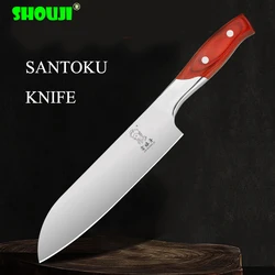 Coltello da cucina in stile tedesco coltello Santoku da 6.5 pollici coltello per frutta e verdura coltello in acciaio inossidabile 30 cr13mov coltelli con manico in legno di rosa